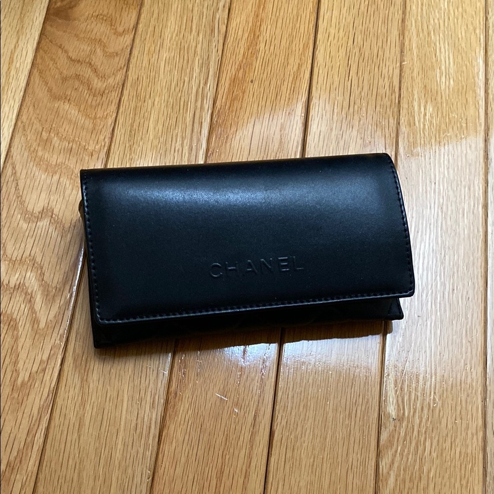 Chanel Black Leather sunglasses case almost NEW
